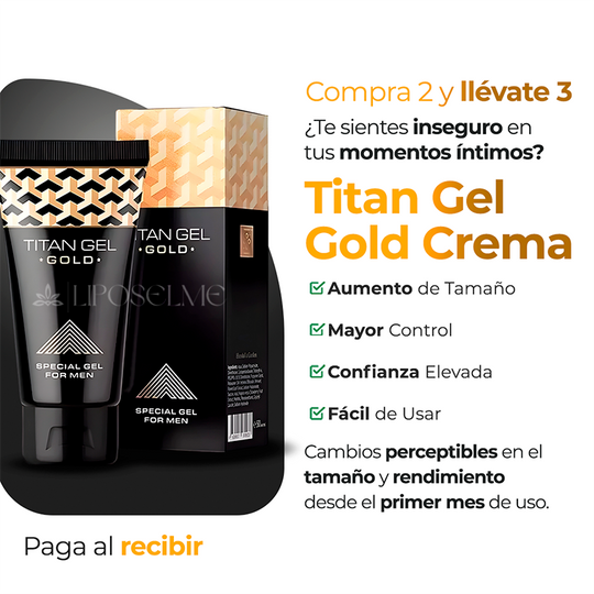 Titan Gel Gold Crema Tratamiento Hombres  LipoSelme.com.co